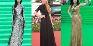glamorous Russian celebrities at a luxurious event